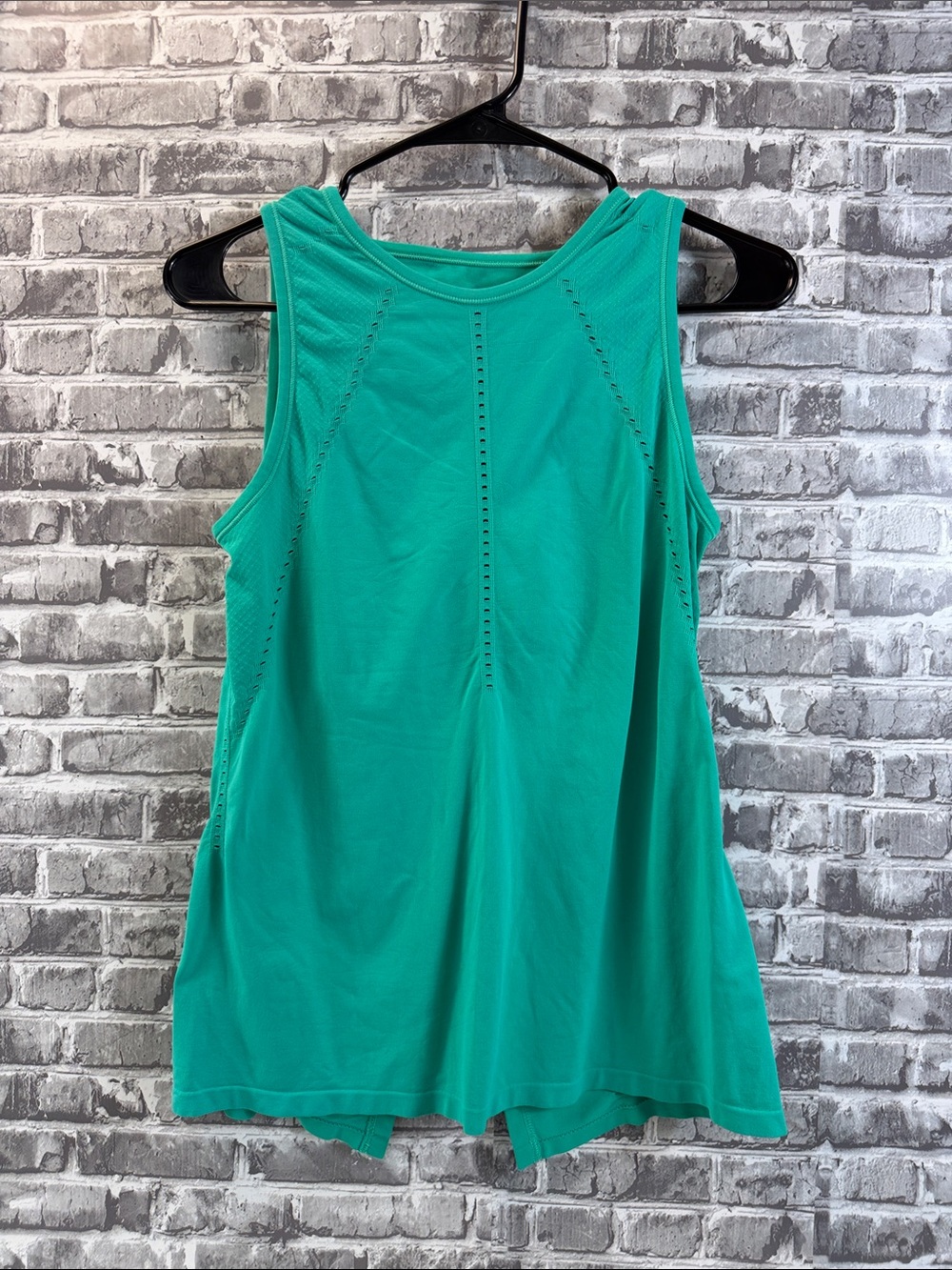 Athleta Perforated Back Tank Top - Teal Green